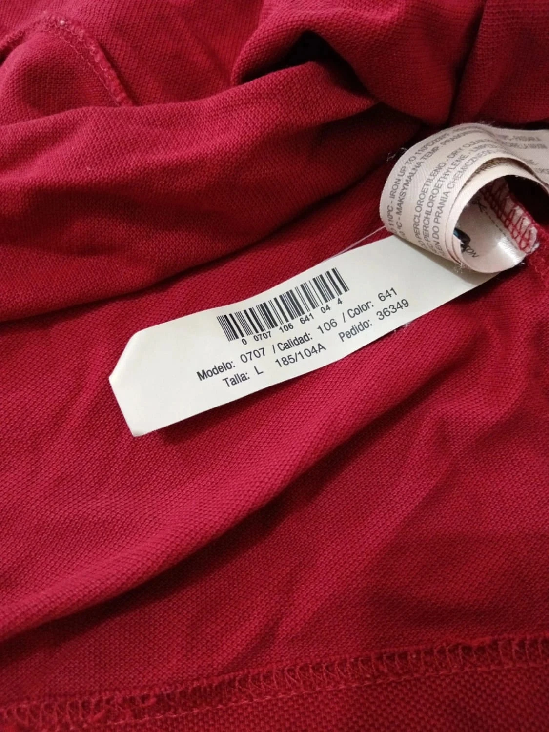 Polo Massimo dutti rojo talla L modelo 707 color 641 – photo 6